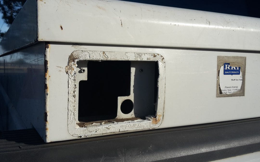 Broken lock on toolbox